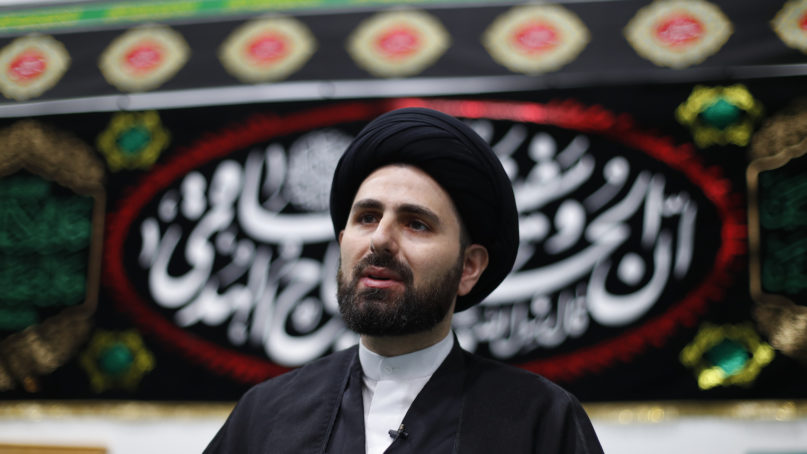 Imam Sayed Mohammad Baqer Al-Qazwini speaks at the Islamic Institute of America, home of the Al-Hujjah Islamic Seminary, in Dearborn Heights, Mich., Oct. 1, 2019. Al-Hujjah is the newest of several seminaries focused on the Shiite branch of Islam in the United States and Canada working to address a shortage of leaders as an increasing number of U.S. Muslims seek guidance from people who speak their primary language and experience their culture. (AP Photo/Paul Sancya)