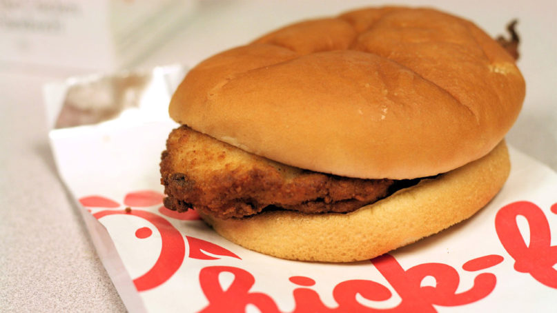 Chick-fil-A's signature chicken sandwich. Photo by John L. Reed/Creative Commons