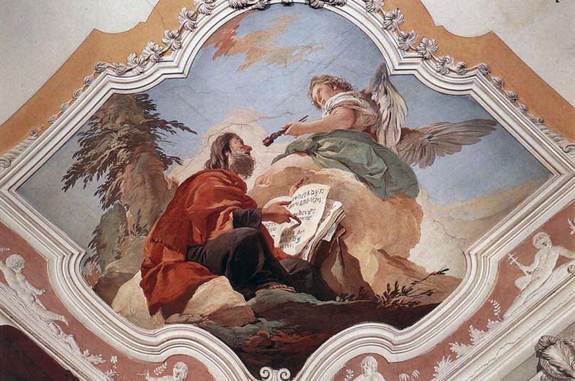 A fresco of the Prophet Isaiah by Giovanni Battista Tiepolo, from between 1726 and 1729, in the Patriarchal Palace in Udine, Italy. Photo courtesy of Creative Commons