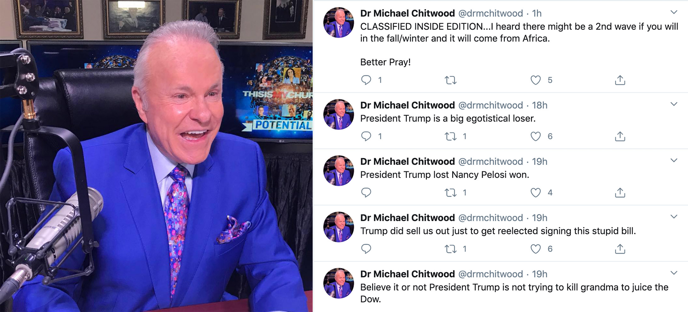 Trump is a ‘big egotistical loser’ says Christian finance expert in stimulus Twitter rant