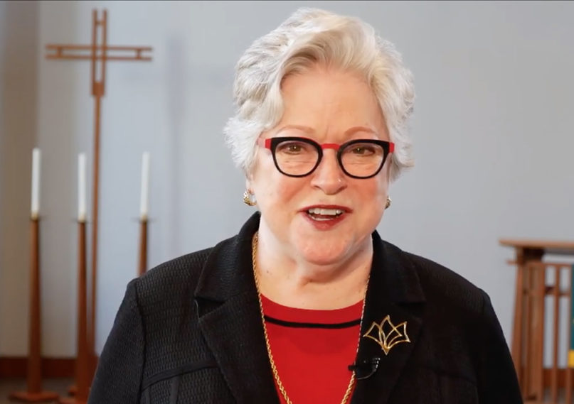 The Rev. Molly T. Marshall in 2019. Video screengrab