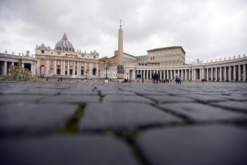A view of St. Peter's Square at the Vatican, March 6, 2020. (AP Photo/Andrew Medichini)