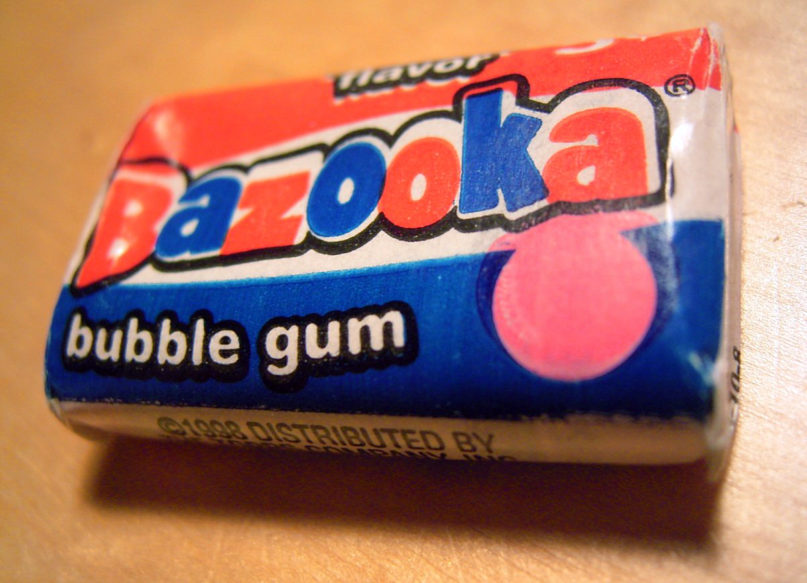 Bazooka bubble gum. Photo by Parka Lewis/Creative Commons