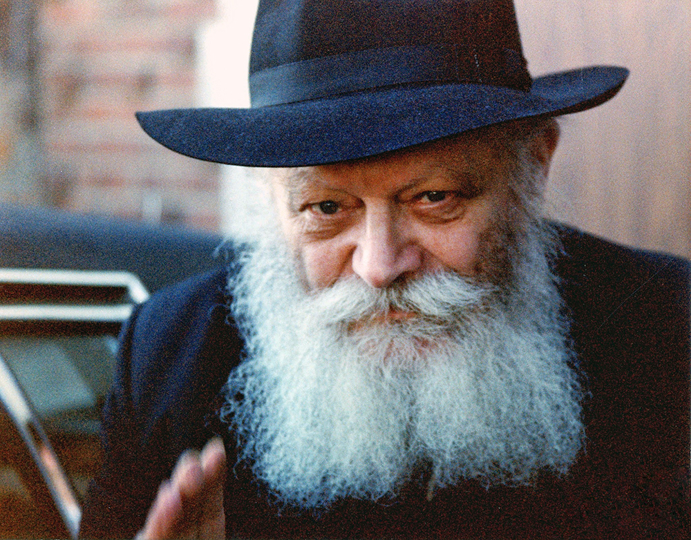 The Lubavitcher Rebbe Menachem Mendel Schneerson in Queens, circa 1987. Photo by Shlomo Vishinsky, courtesy of Zev Markowitz/Chaiartgallery.com