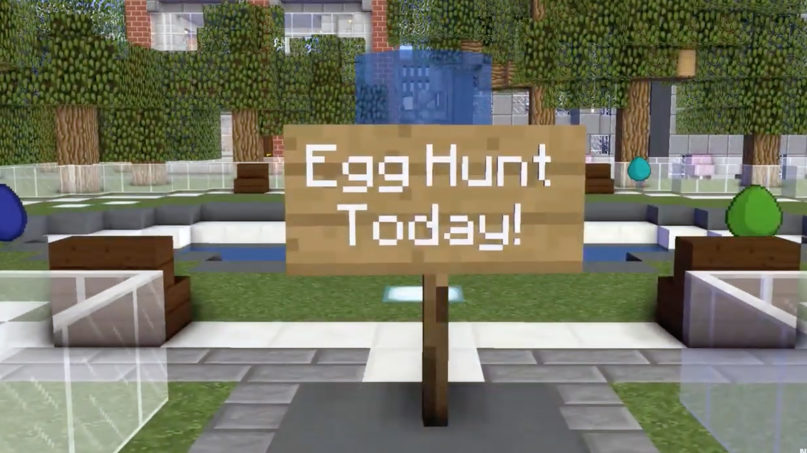 A preview of the National Esports Association’s Minecraft Eggstravaganza. Video screengrab