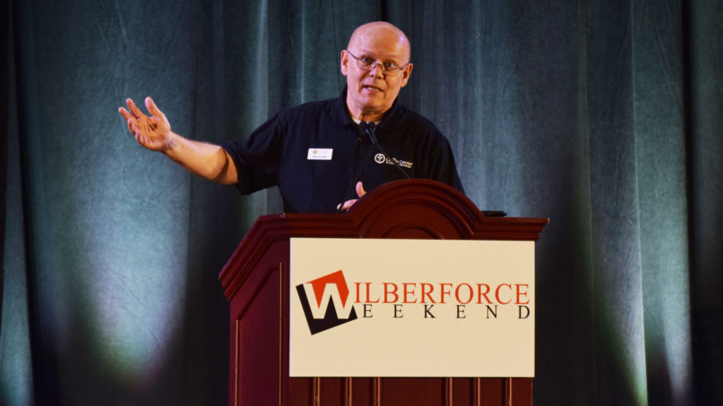 Warren Cole Smith speaks at Wilberforce Weekend 2017, an annual gathering to equip Christians in Christian worldview and cultural renewal. Smith is the new president of MinistryWatch.com. Photo provided by Warren Cole Smith