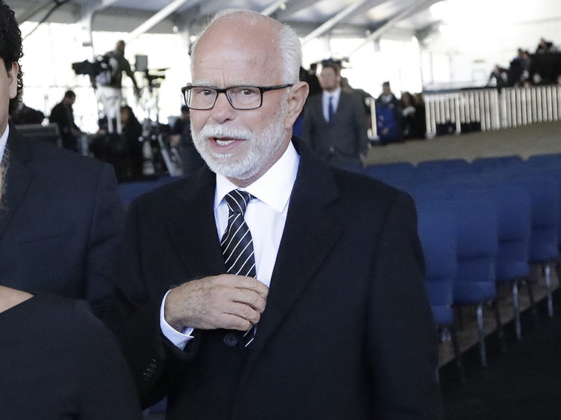 Televangelist Jim Bakker, seen in 2018, was sued by the state of Missouri for selling Silver Solution, a false remedy against the coronavirus. The COVID-19 disease currently has no cure. (AP Photo/Chuck Burton)