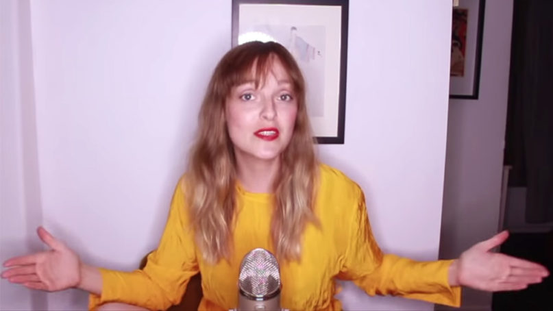 Brenda Davies, host of the “God is Grey” Youtube channel, in a July 27, 2020 video about a cease and desist letter she received. Video screengrab
