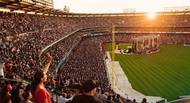 People attend the 2019 SoCal Harvest Crusade at Angel Stadium of Anaheim. Photo courtesy of Harvest