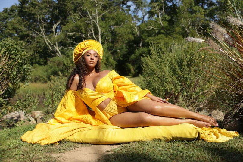 Beyoncé depicted as Oshun in her new visual album “Black Is King.” Image via Disney Plus