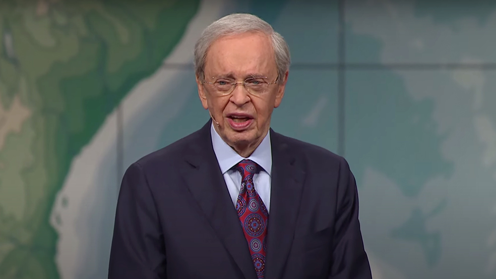 Pastor Charles Stanley preaches at First Baptist Atlanta. Video screen grab via In Touch Ministries