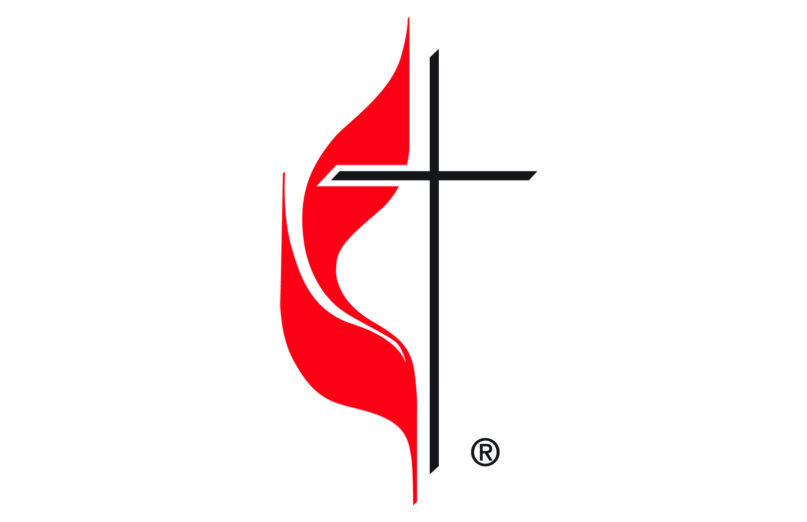 The Cross and Flame is the official logo of the United Methodist Church. Image courtesy of the United Methodist Church