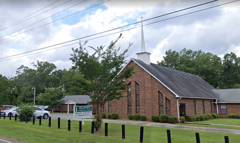 Bellefonte Presbyterian Church in Harrisburg, North Carolina. Photo courtesy of Google Maps