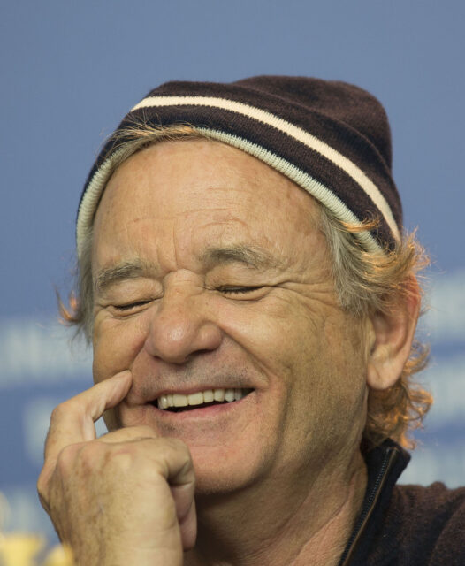 Actor Bill Murray at the press conference for the film The Monuments Men during the International Film Festival Berlinale, in Berlin, Saturday, Feb. 8, 2014. (AP Photo/Axel Schmidt)