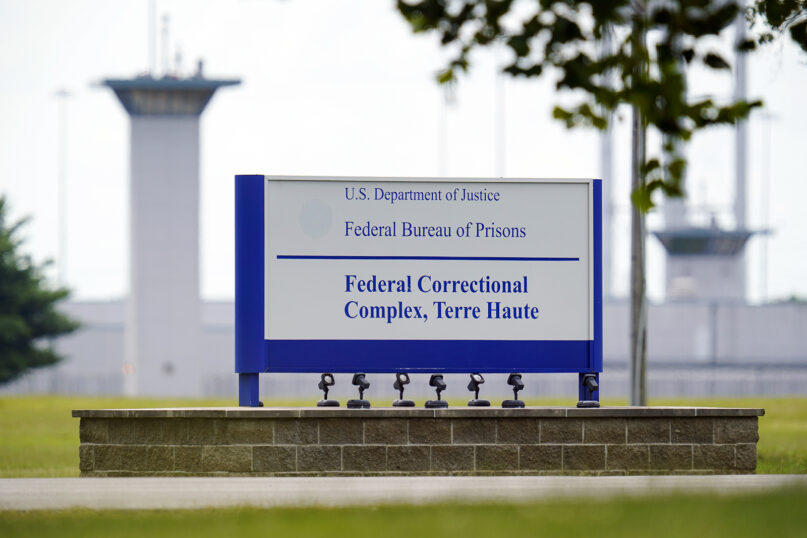 FILE - This Aug. 28, 2020, file photo shows the federal prison complex in Terre Haute, Ind. A woman convicted of fatally strangling a pregnant woman, cutting her body open and kidnapping her baby is scheduled to be the first female inmate put to death by the U.S. government in more than six decades, the Justice Department said Friday, Oct. 16. Lisa Montgomery is scheduled to be executed by lethal injection on Jan. 12 at the Federal Correctional Complex in Terre Haute. (AP Photo/Michael Conroy, File)