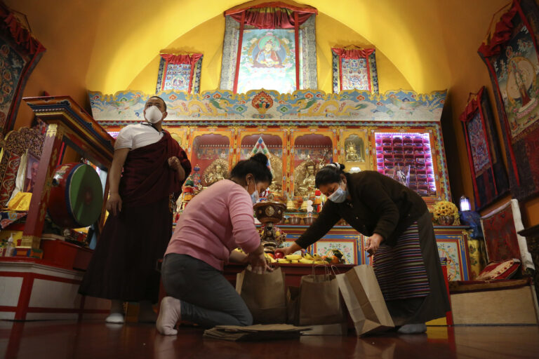 Buddhist temple food pantry a lifeline for Nepalese students