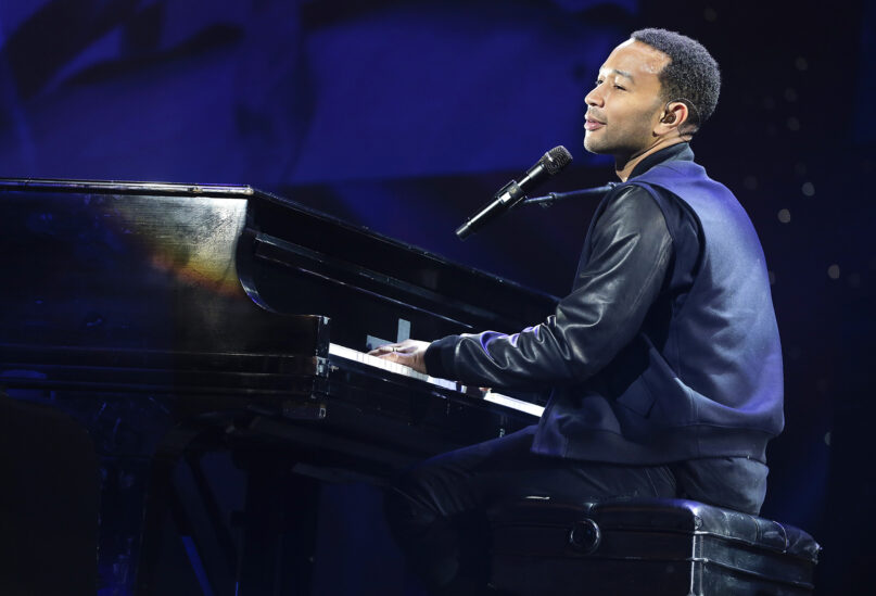 Entertainer John Legend performs in Las Vegas on Jan. 7, 2014. (AP Photo/Julie Jacobson)