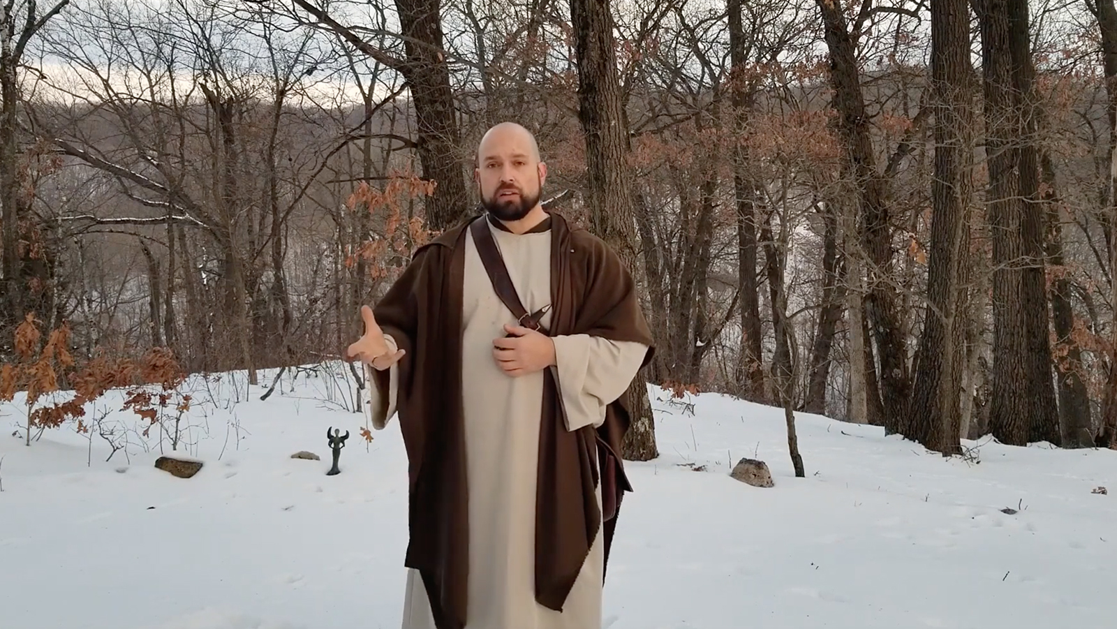 The Rev. Bo Nelson leads a virtual meditation in honor of Imbolc. Video screengrab