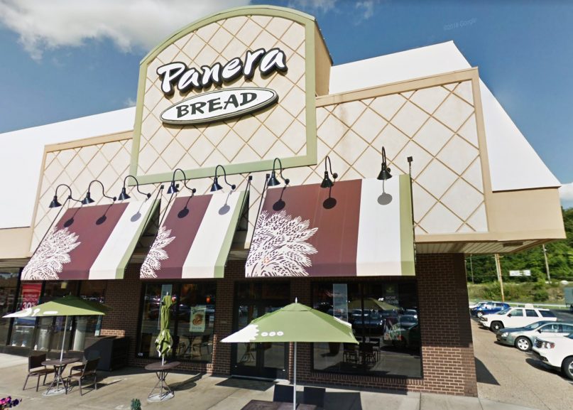 A former employee of the Panera Bread in Pleasant Hills, Pennsylvania, is suing the company on grounds of religious discrimination. Screenshot from Google Maps
