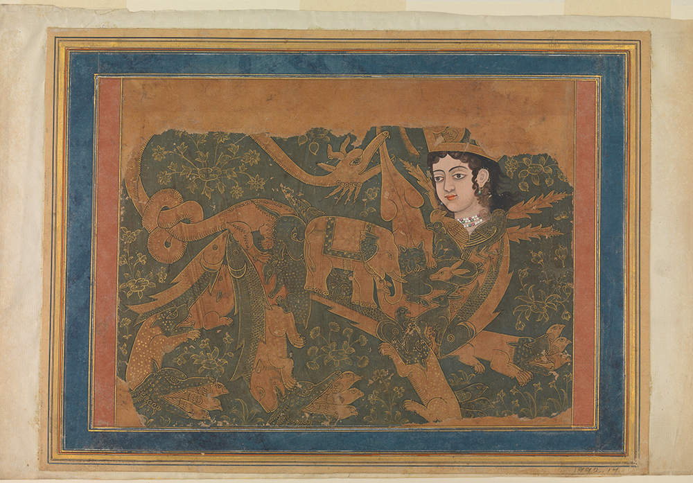 The mythical creature al-Buraq, on which Muhammad is supposed to have made his journey to heaven. Image courtesy of Creative Commons. Metropolitan Museum, Purchase Rogers Fund, Elizabeth S. Ettinghausen Gift, in memory of Richard Ettinghausen, and Ehsan Yarshater Gift, 1992.