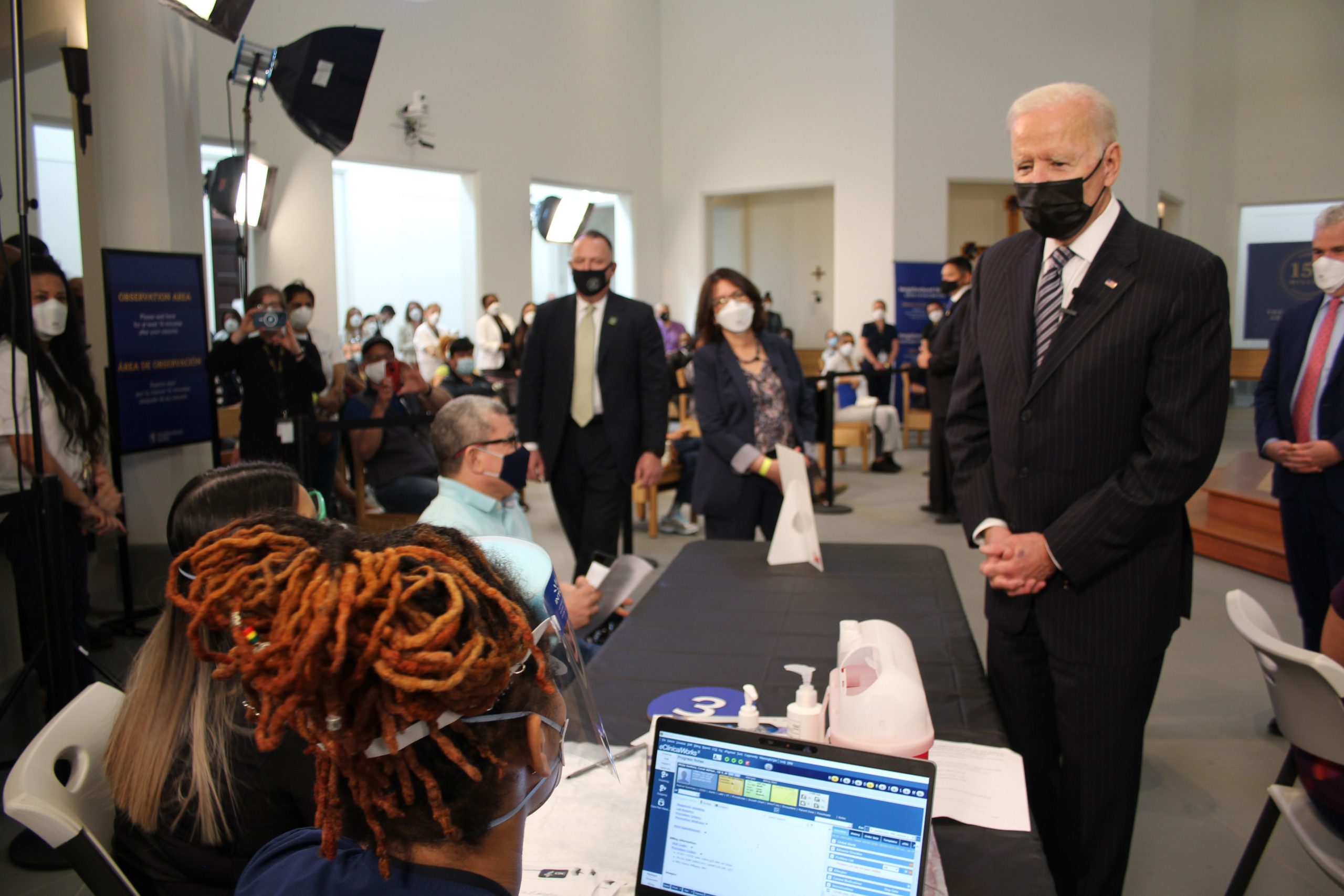 Biden says seminary COVID-19 vaccine clinic is example of ‘America at its finest’