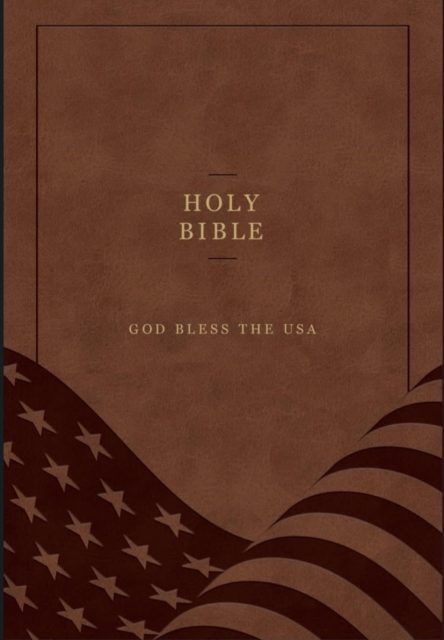 The cover of the God Bless the USA Bible.  Photo courtesy of Hugh Kirkpatrick