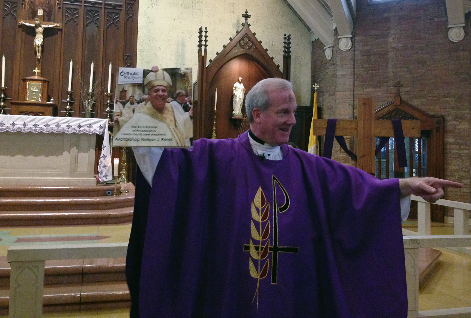 The Rev. Tom Higgins on Ash Wednesday, Feb. 26, 2020. Courtesy photo