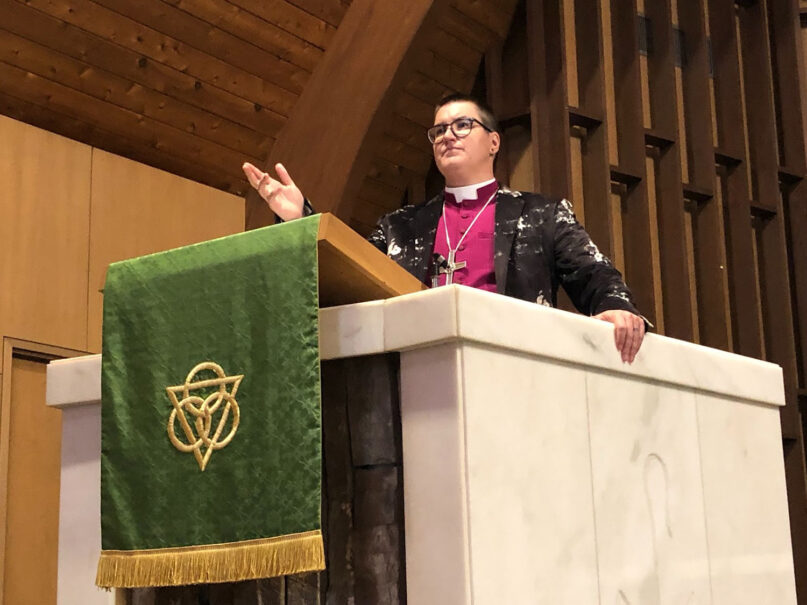 Bishop Megan Rohrer visiting and presiding at Christ the Good Shepherd Lutheran Church in San Jose, California during one of their first days as Bishop of the Sierra Pacific Synod. Photo by Makayla Rohrer from Sierra Pacific Synod