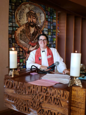 Bishop Megan Rohrer stands for a portrait. Photo by Laurel Rohrer courtesy of Sierra Pacific Synod