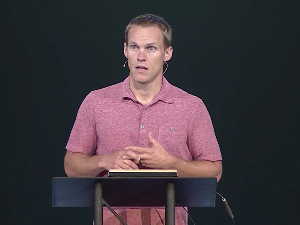 Pastor David Platt preaches at McLean Bible Church, July 11, 2021, in Vienna, Virginia. Video screen grab via MBC