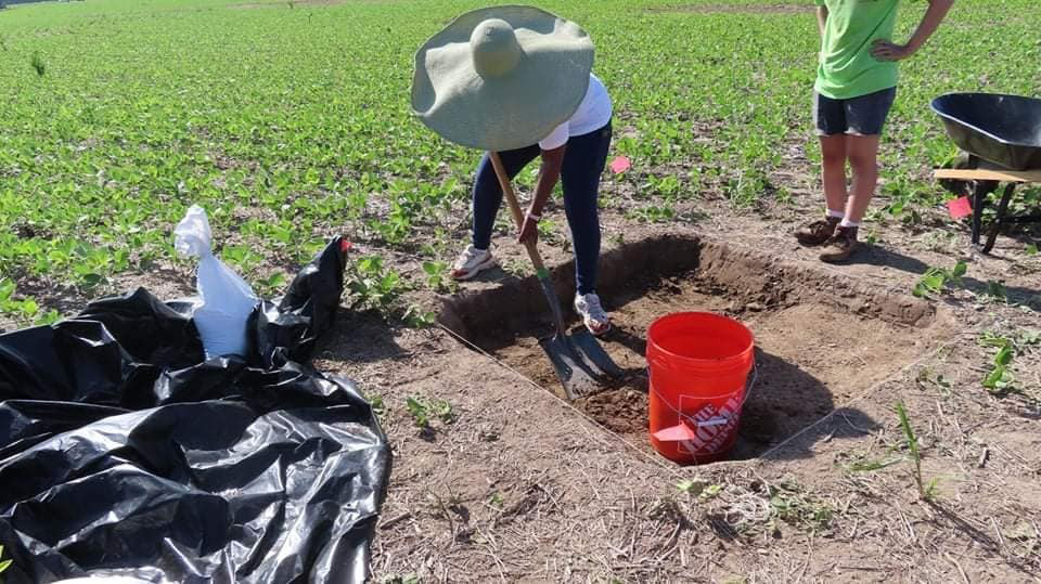 Angela Wilson participatse in an archeological dig at a former plantation in St. Inigoes, in southern Maryland. Courtesy photo