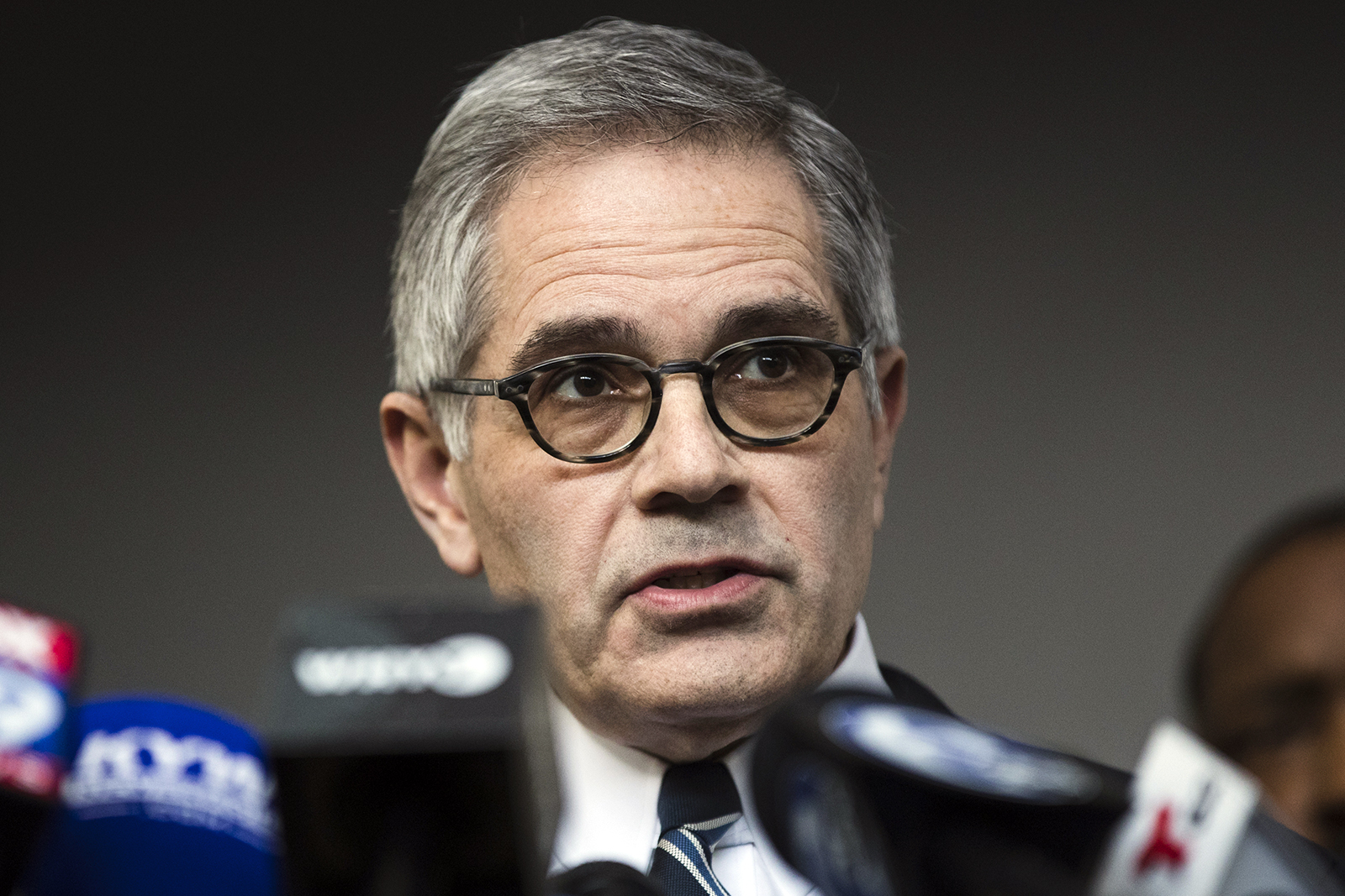 FILE - In this March 6, 2019, file photo, Philadelphia District Attorney Larry Krasner speaks during a news conference in Philadelphia. (AP Photo/Matt Rourke, File)