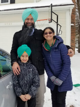 Guramrit Singh with his daughter, Eknoor Kaur, and son, Tegbir Singh. Courtesy photo