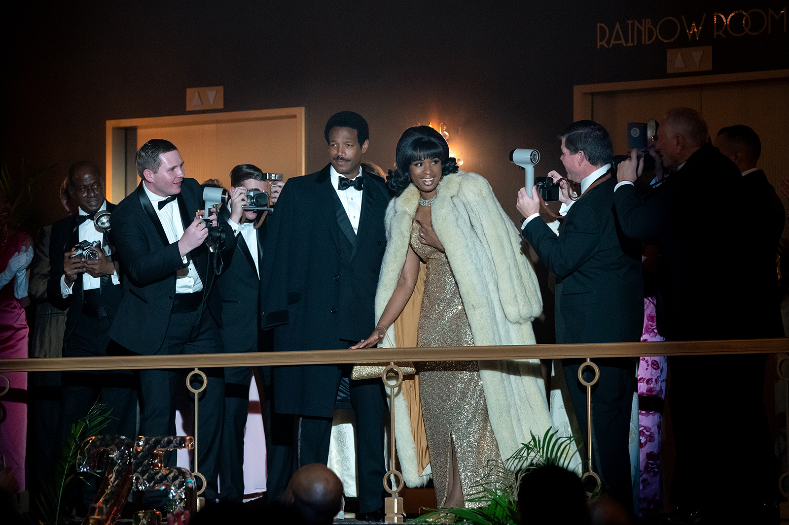 Marlon Wayans, center left, stars as Ted White and Jennifer Hudson, center right, as Aretha Franklin in “Respect,” a Metro Goldwyn Mayer Pictures film. Photo by Quantrell D. Colbert