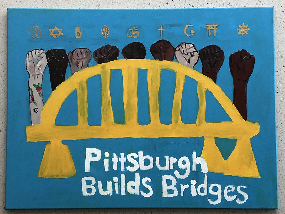 "Pittsburgh Builds Bridges" by Ebtehal Badawi. RNS photo by Kathryn Post