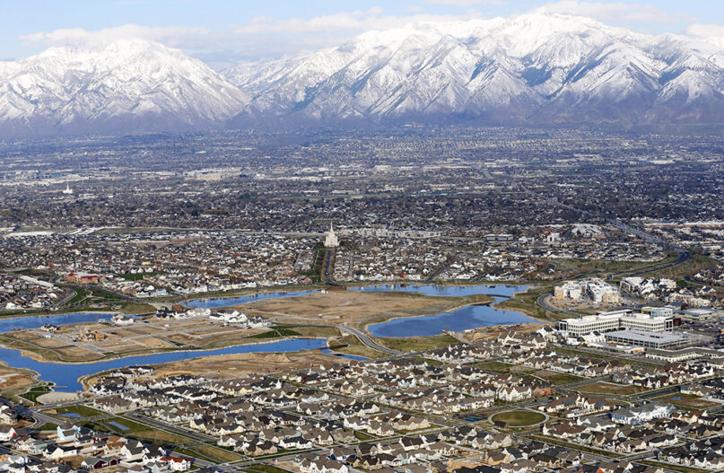 FILE - Homes, in suburban Salt Lake City, are shown on April 13, 2019. Utah is one of two Western states known for rugged landscapes and wide-open spaces that are bucking the trend of sluggish U.S. population growth. The boom there and in Idaho are accompanied by healthy economic expansion, but also concern about strain on infrastructure and soaring housing prices. (AP Photo/Rick Bowmer, File)