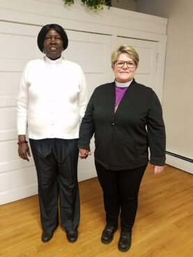 The Rev. Mother Amuor Mac Garang, left, of Diäŋdït Episcopal Chapel, and Bishop of Central New York DeDe Duncan-Probe. Photo provided by Garang Achiek