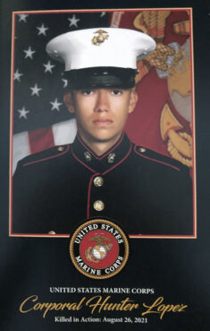 U.S. Marine Corps Cpl. Hunter Lopez was one of 13 service members killed in an August bombing in Afghanistan. Photo courtesy of Maria Acosta