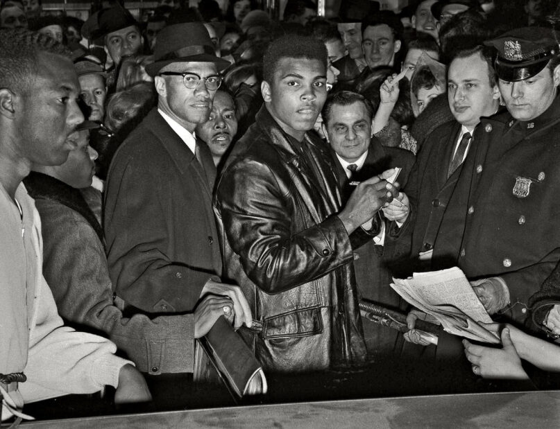 Malcolm X, left, and Muhammad Ali in New York, March 1, 1964. (AP Photo/Jack Kanthal)