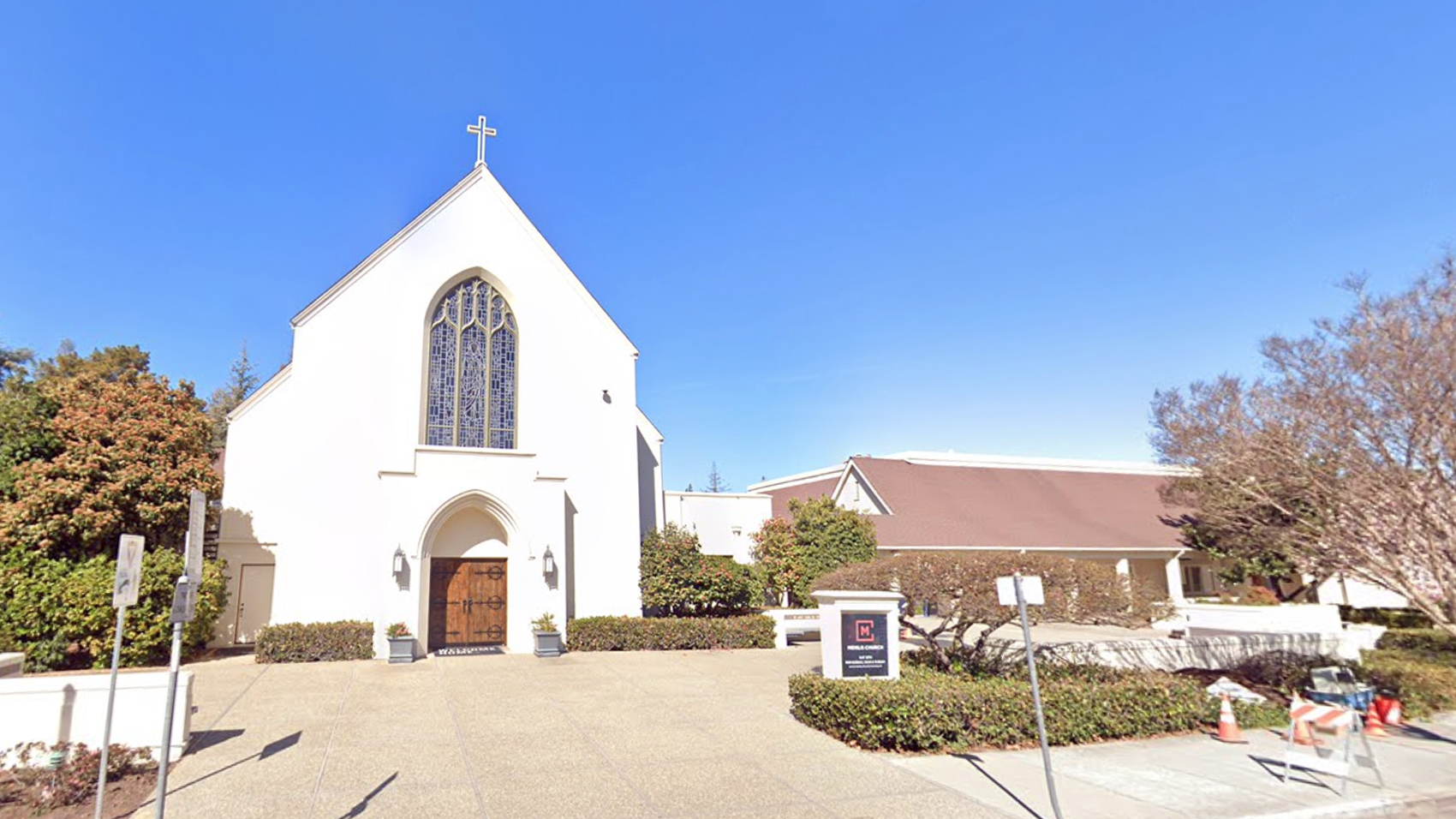 Menlo Church in Menlo Park, California. Image courtesy of Google Maps
