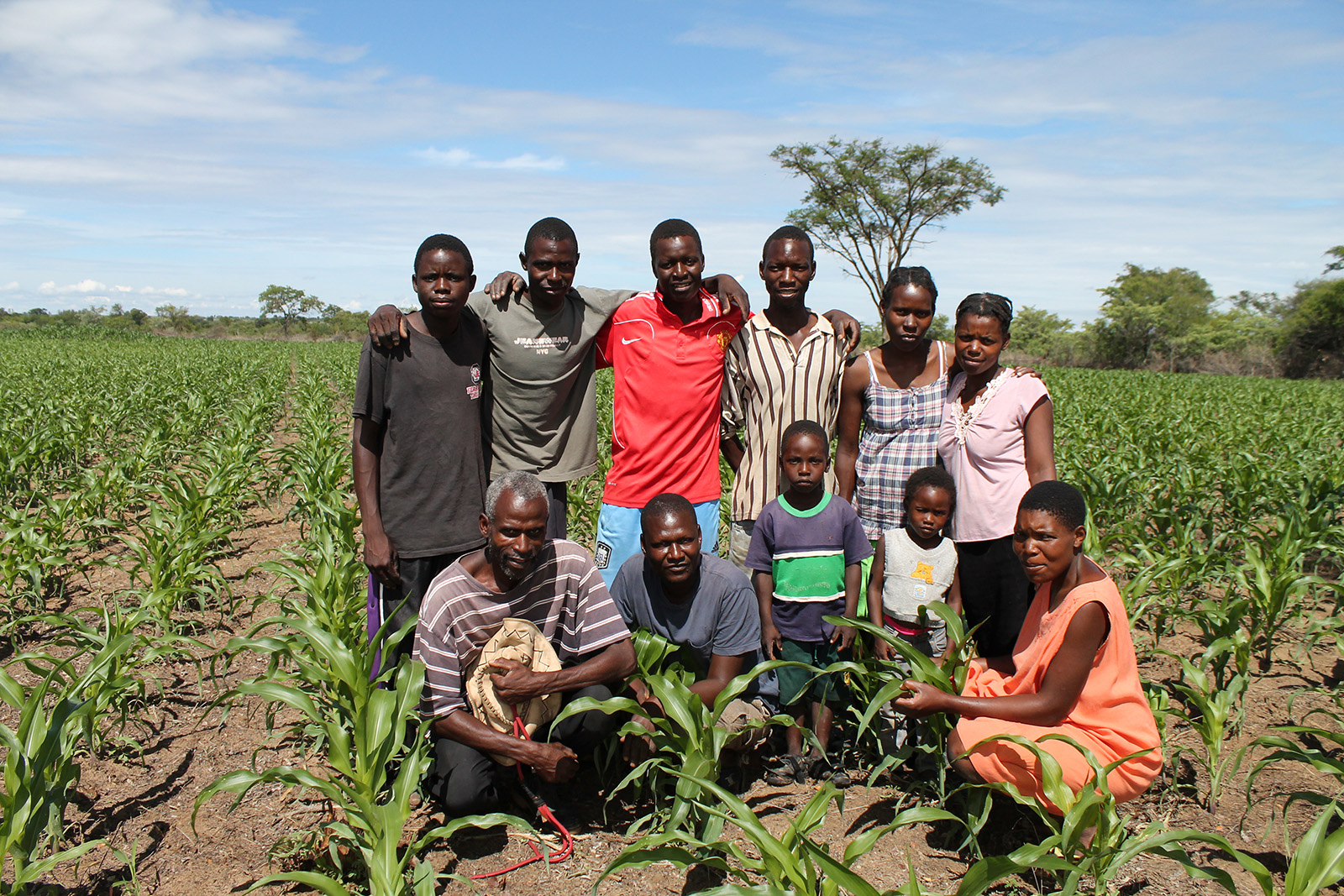 Beneficiaries of Foundations for Farming's I Was Hungry program in Zimbabwe in 2016. Photo courtesy of Foundations for Farming