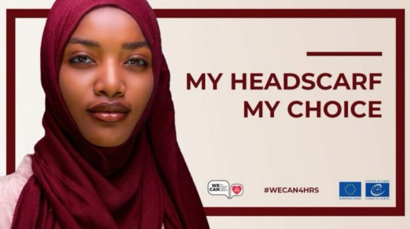 An ad from the Council of Europe hijab campaign, which has been stopped. Screen grab