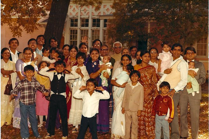 Indian American families gather, circa 1981. Photo courtesy of Khyati Joshi
