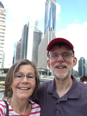 Susan and Marvin Olasky in Shanghai, China, where they taught a World Journalism Institute course in 2018. Courtesy photo