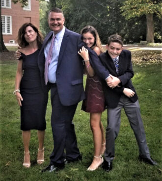 Catherine and Spencer Demetros with their children. Courtesy photo