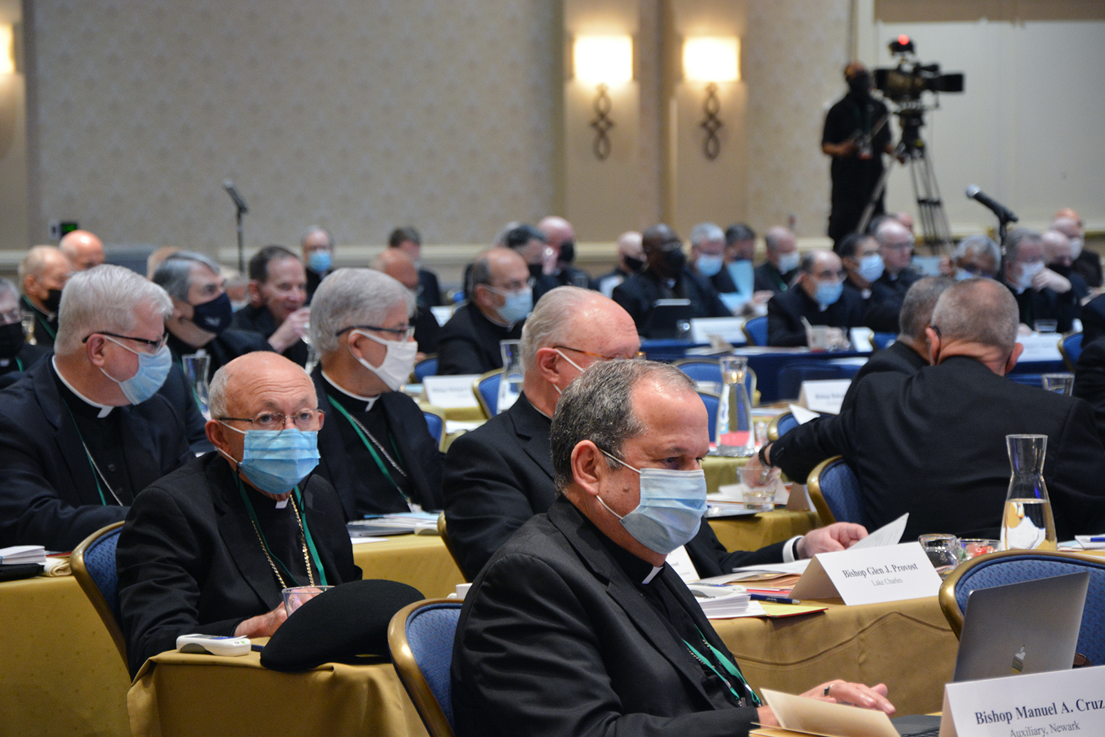The United States Conference of Catholic Bishops holds its Fall General Assembly meeting, Tuesday, Nov. 16, 2021, in Baltimore. RNS photo by Jack Jenkins