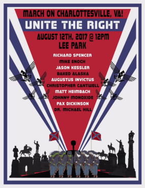 A "Unite the Right" poster advertising an 2017 event in Virginia. Poster courtesy of Rabbi Tom Gutherz