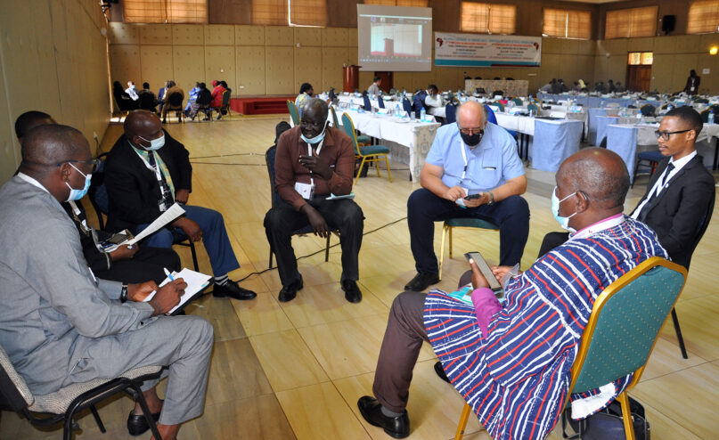 Participants at the 3rd Symposium on Misleading Theologies in Nairobi, Kenya, hold group discussions on Nov. 22, 2021. RNS photo by Fredrick Nzwili