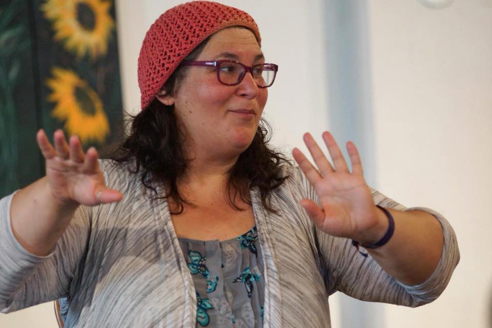 Rabbi Minna Bromberg at a voice workshop in 2018. Courtesy photo