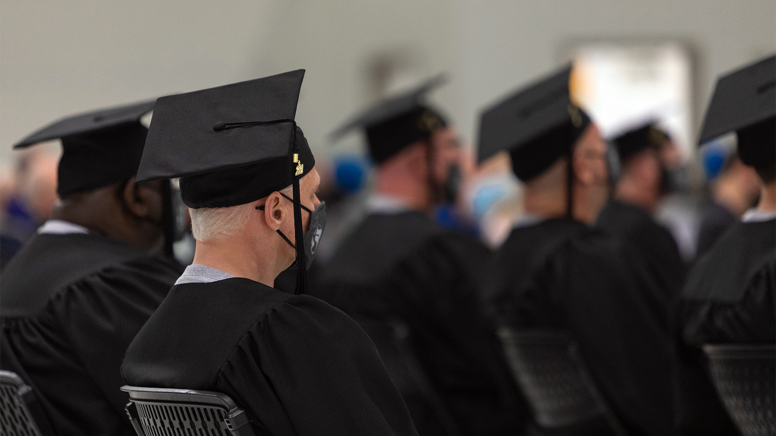 Graduating inmates attend their College at Southeastern graduation ceremony, Wednesday, Dec. 15, 2021, at Nash Correctional Institution in Nashville, North Carolina. Photo courtesy of Southeastern Baptist Theological Seminary in Wake Forest, North Carolina
